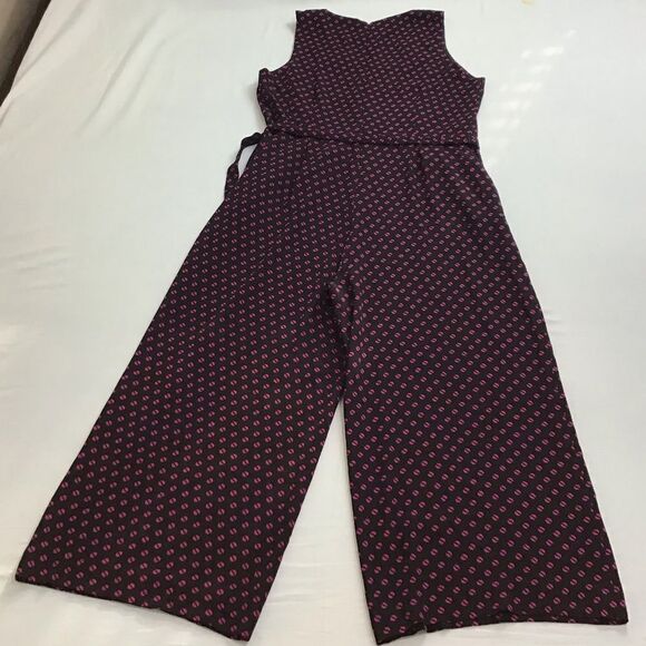 MICHAEL Michael Kors Polka Dot Crop Jumpsuit Sz 12 - Picture 3 of 15